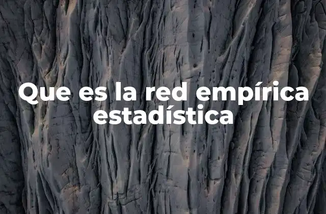 Que es la Red Empírica Estadística