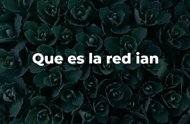 Que es la Red Ian