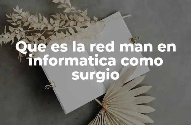 Que es la Red Man en Informatica como Surgio