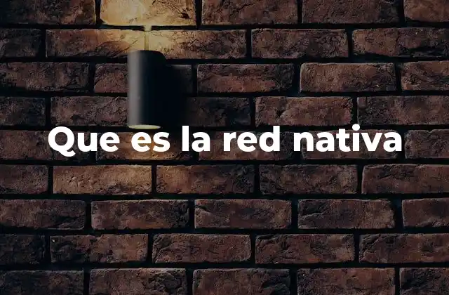 Que es la Red Nativa