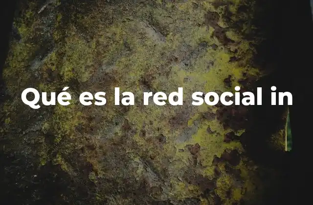 Qué es la Red Social In
