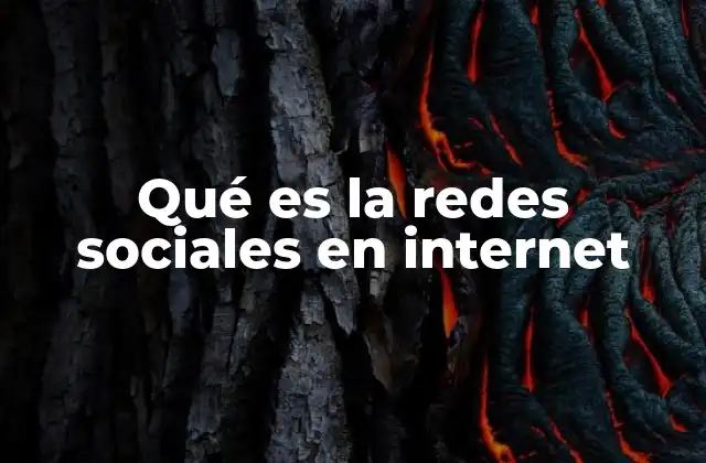 Qué es la Redes Sociales en Internet
