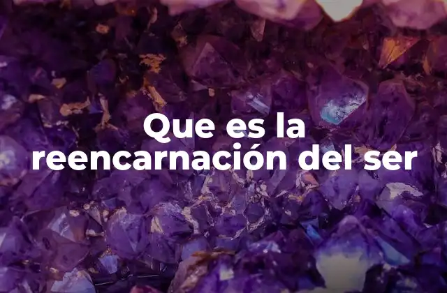 Que es la Reencarnación Del Ser