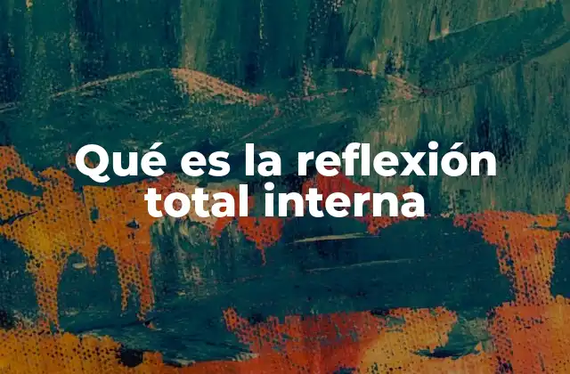 Qué es la Reflexión Total Interna
