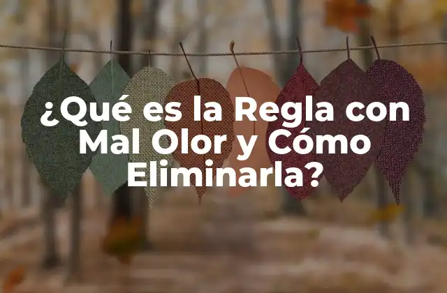 Causas de la Regla con Mal Olor