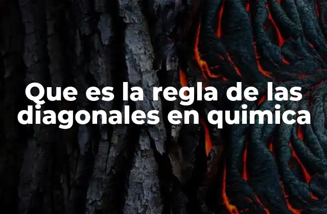 Que es la Regla de las Diagonales en Quimica