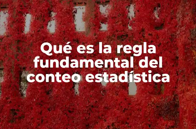 Qué es la Regla Fundamental Del Conteo Estadística