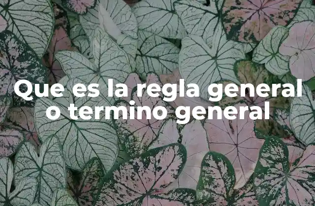 Que es la Regla General o Termino General 2 El patrón detrás de las secuencias
