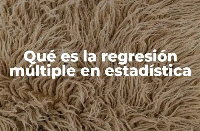 ¿Cómo se diferencia de la regresión simple?