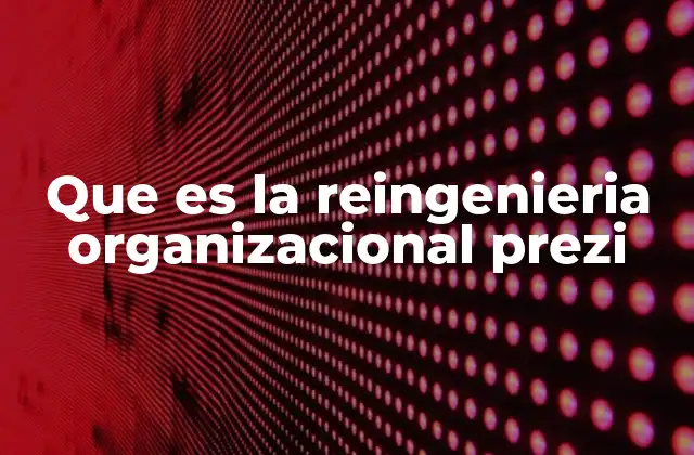 Que es la Reingenieria Organizacional Prezi