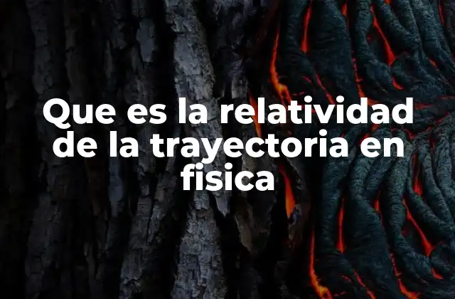 Que es la Relatividad de la Trayectoria en Fisica