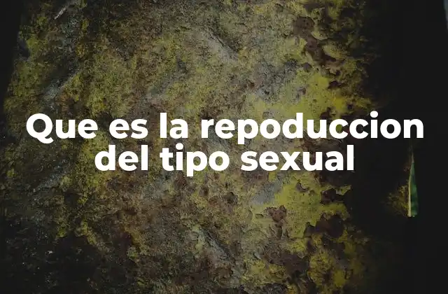 Que es la Repoduccion Del Tipo Sexual