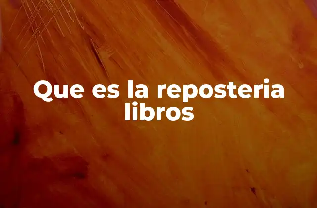 Que es la Reposteria Libros