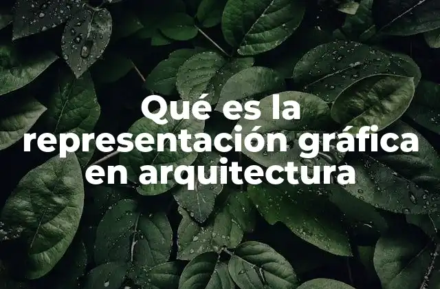 Qué es la Representación Gráfica en Arquitectura