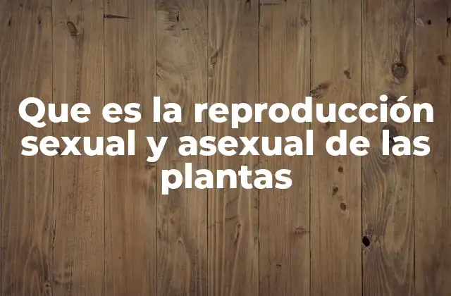Que es la Reproducción Sexual y Asexual de las Plantas