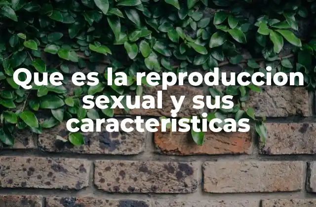 Que es la Reproduccion Sexual y Sus Caracteristicas