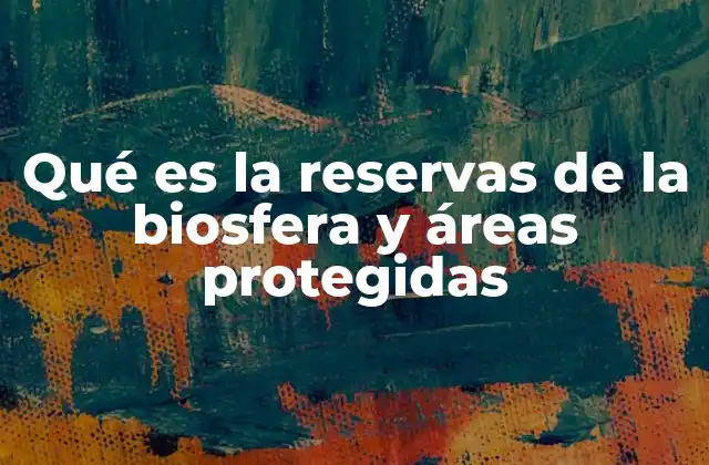 Qué es la Reservas de la Biosfera y Áreas Protegidas