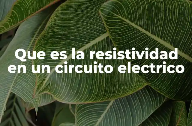 La relación entre resistividad y conductividad eléctrica