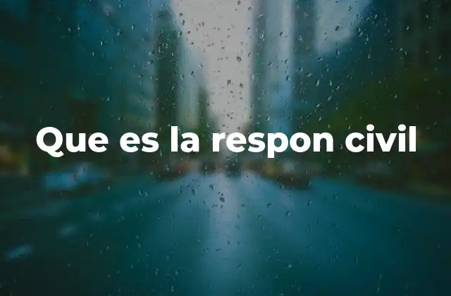 Que es la Respon Civil