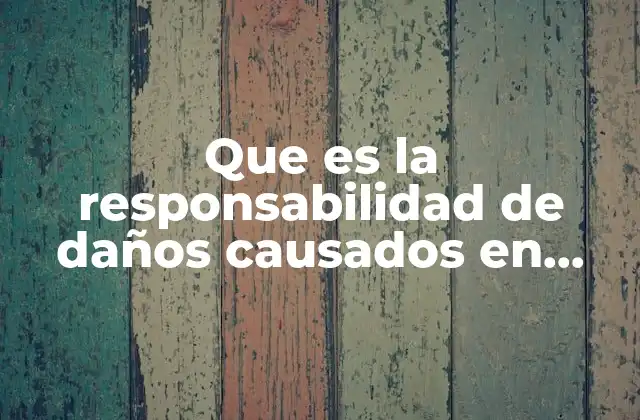 Que es la Responsabilidad de Daños Causados en Etica