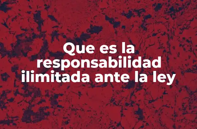 Que es la Responsabilidad Ilimitada ante la Ley 2 Implicaciones de la responsabilidad ilimitada en el entorno empresarial