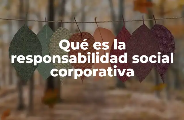 Qué es la Responsabilidad Social Corporativa