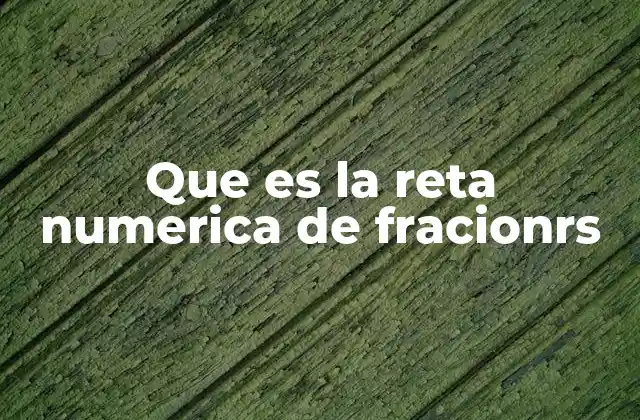 Que es la Reta Numerica de Fracionrs