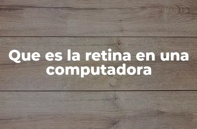 Que es la Retina en una Computadora
