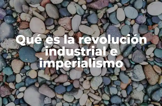 Qué es la Revolución Industrial e Imperialismo