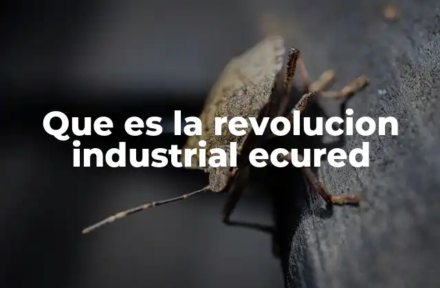 Que es la Revolucion Industrial Ecured