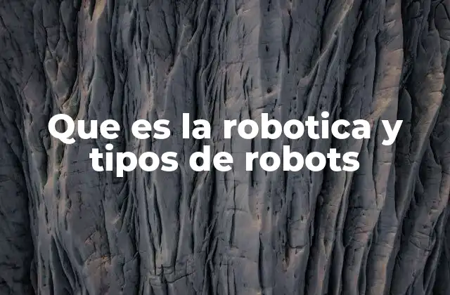 Que es la Robotica y Tipos de Robots