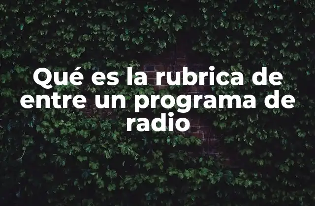 La importancia de la rúbrica en la estructuración de entreprogramas