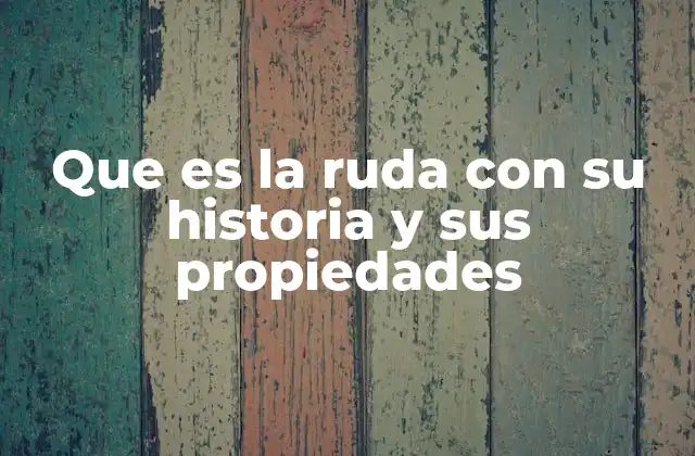 Que es la Ruda con Su Historia y Sus Propiedades