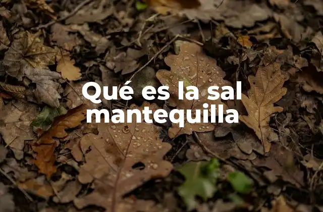 Características de la sal mantequilla