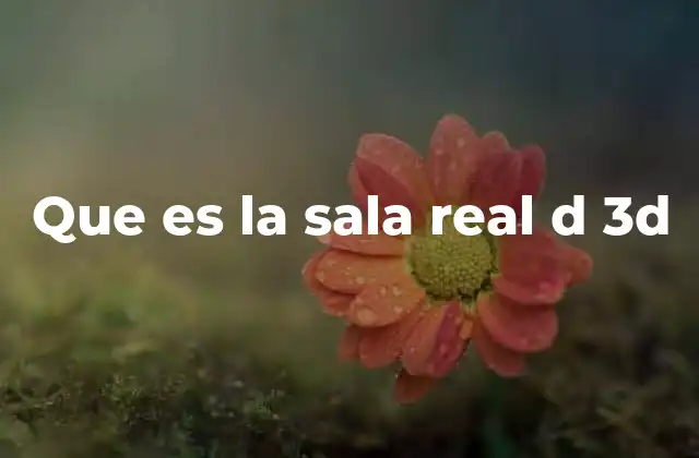 Que es la Sala Real D 3d