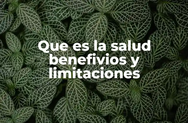 Que es la Salud Benefivios y Limitaciones 2 El equilibrio entre el bienestar y los factores externos