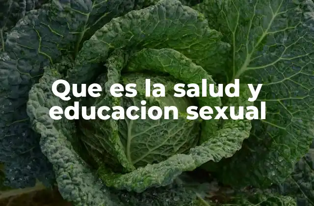 Que es la Salud y Educacion Sexual
