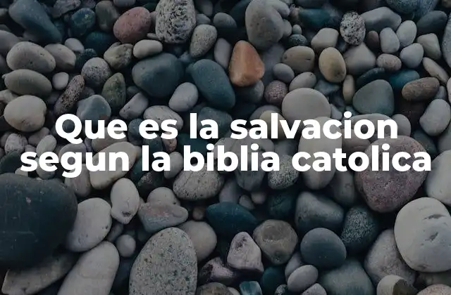 Que es la Salvacion Segun la Biblia Catolica