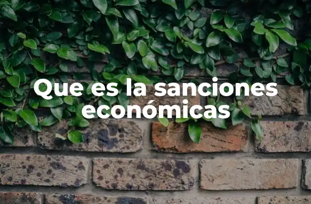 Que es la Sanciones Económicas 2 El papel de las sanciones en la política internacional