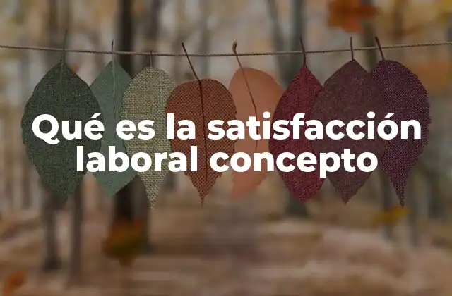 Qué es la Satisfacción Laboral Concepto 2 La importancia de sentirse realizado en el trabajo