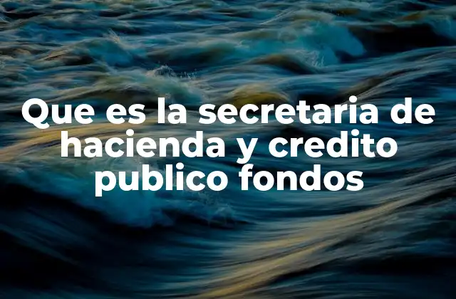 Que es la Secretaria de Hacienda y Credito Publico Fondos