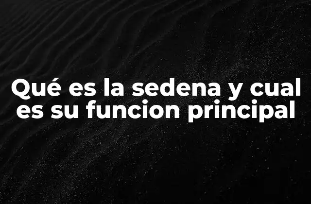 Qué es la Sedena y Cual es Su Funcion Principal