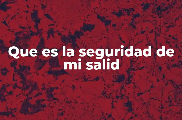 Que es la Seguridad de Mi Salid