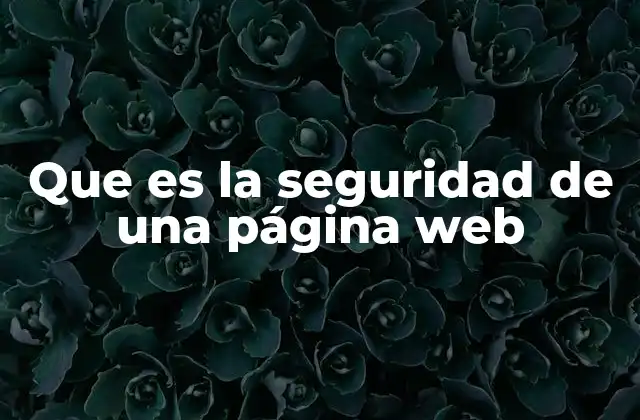 Que es la Seguridad de una Página Web