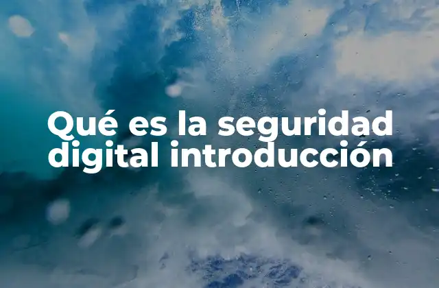 Qué es la Seguridad Digital Introducción