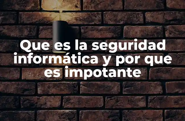 Que es la Seguridad Informática y por que es Impotante
