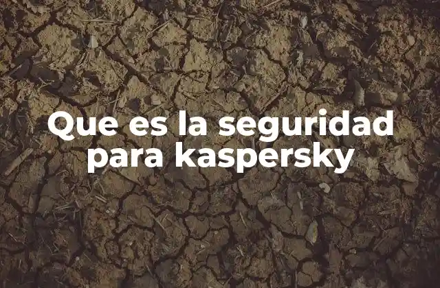 Que es la Seguridad para Kaspersky