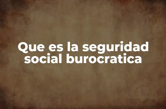 Que es la Seguridad Social Burocratica