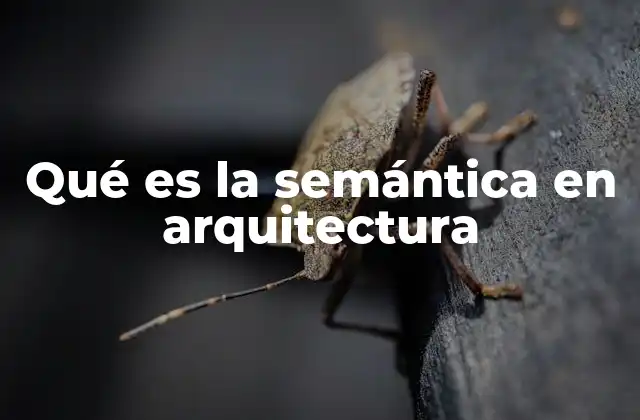 Qué es la Semántica en Arquitectura