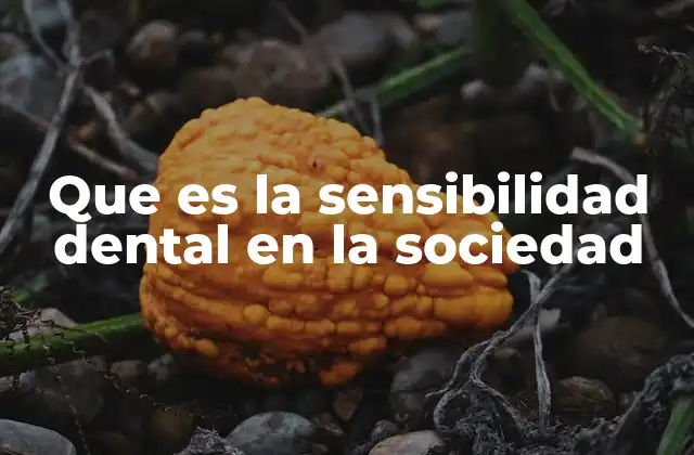 Que es la Sensibilidad Dental en la Sociedad
